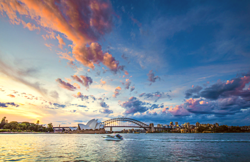 Sydney Harbour with beautiful sky