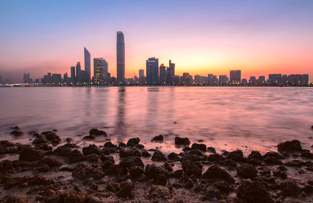 sunset in Abu Dhabi UAE