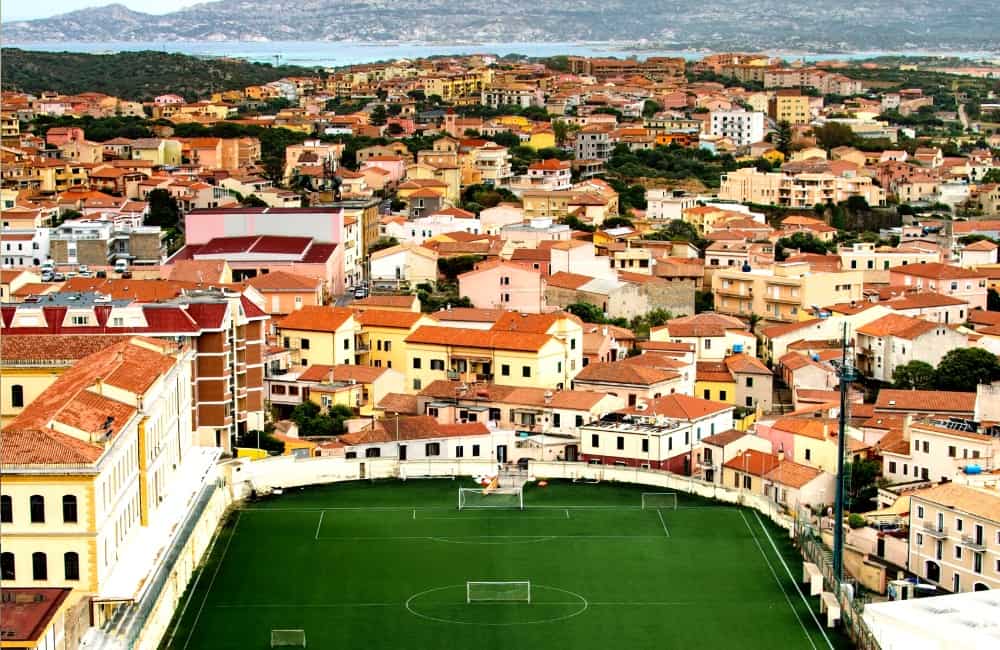 football pitch Sardinia Italy