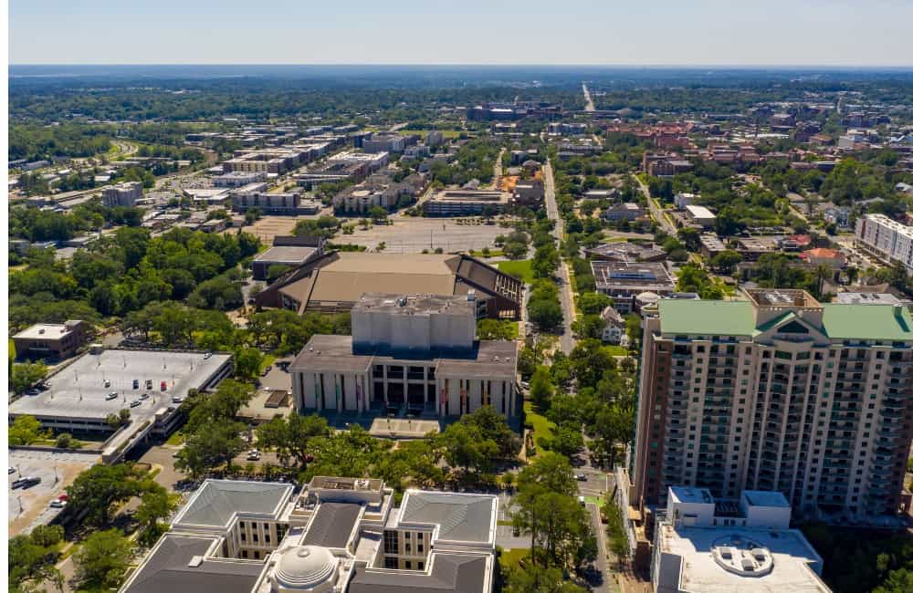 Downtown Tallahassee-Florida-United States-Skyline-Tower-aerial-