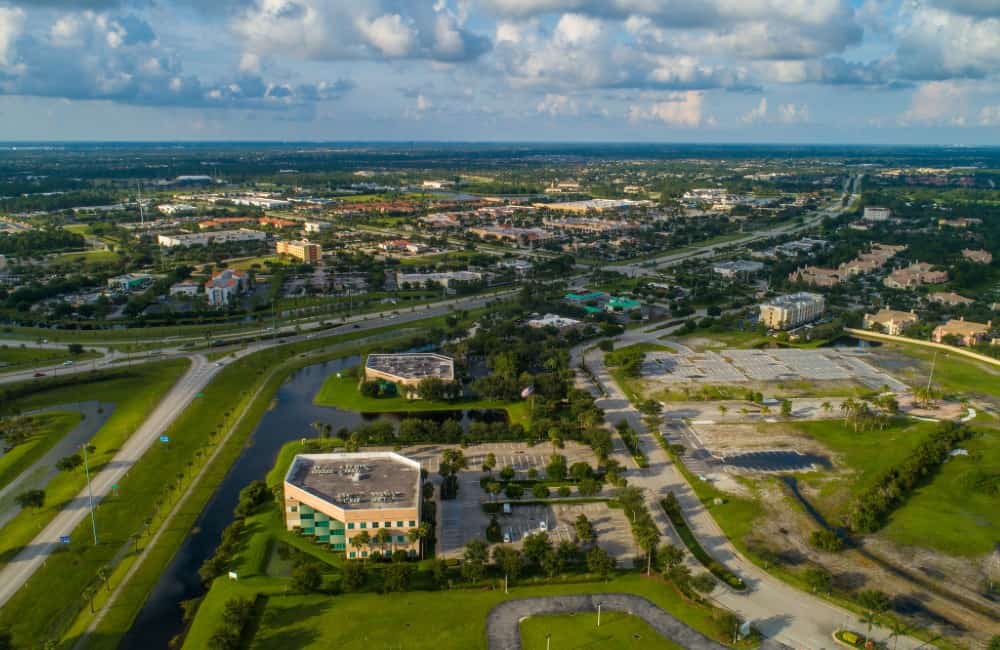 Port St Lucie-USA-Florida-aerial-buildings-city-