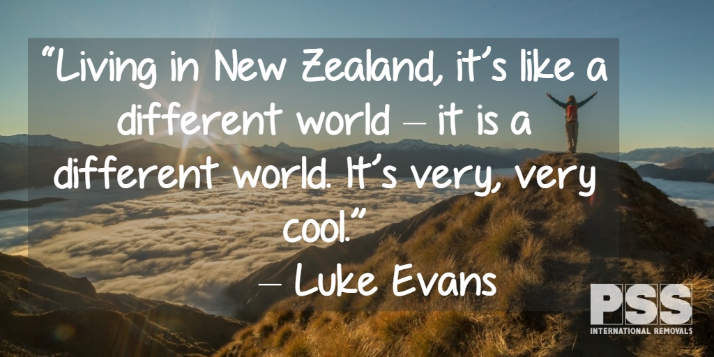 Luke Evans quote on New Zealand