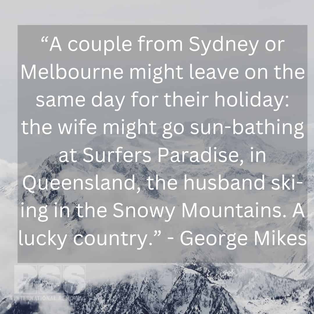 George Mikes quote on Aus