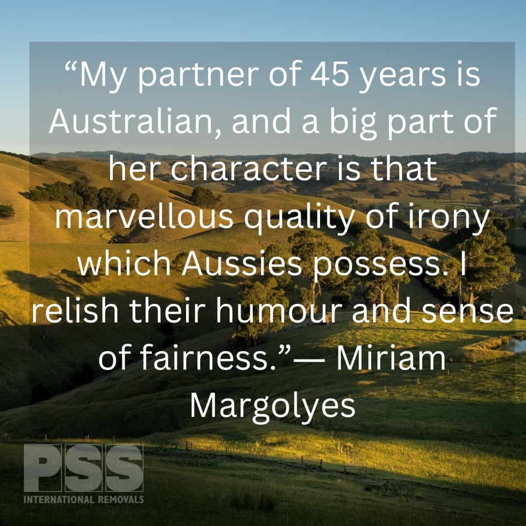Miriam Margolyes quote on Australia