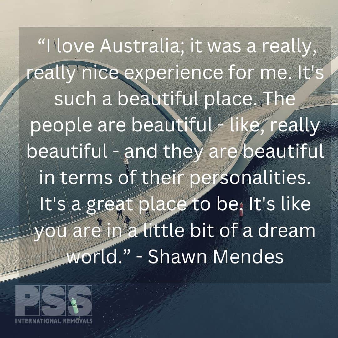 Shawn Mendes Quote on Australia dream world