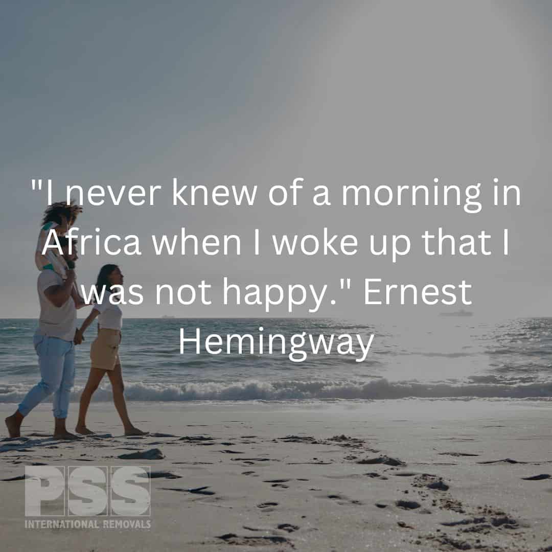 Ernest Hemingway Quote about South Africa