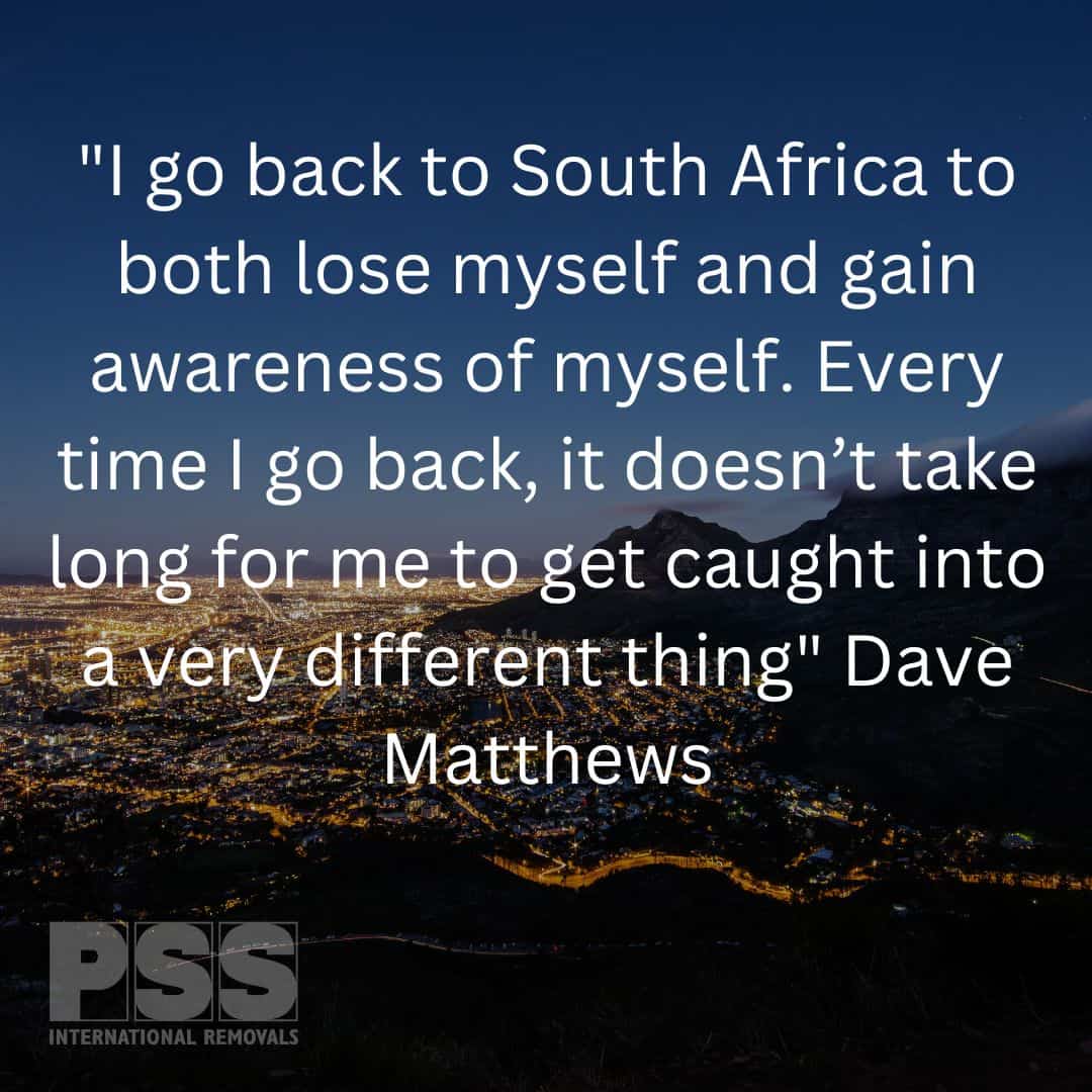 Dave Matthews Quote about South Africa