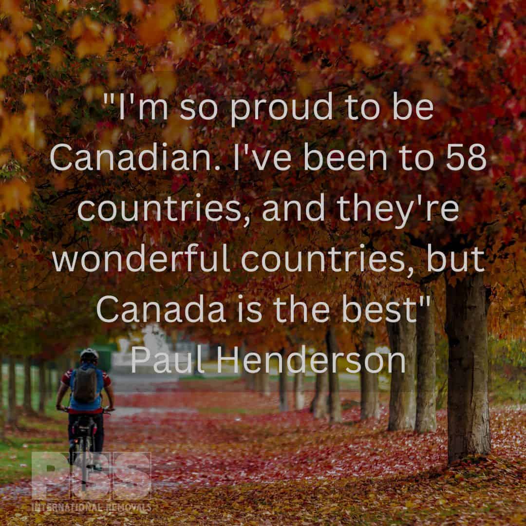 Paul Henderson quote about Canada
